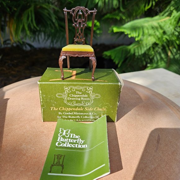 COPY - Chippendale Goebel Dollhouse Miniature Chair - Picture 2 of 14